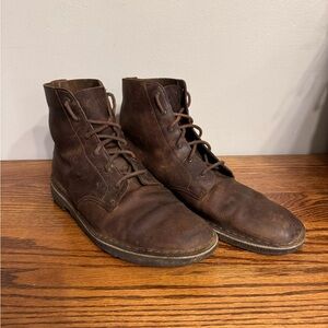 Men's Clarks Brown Leather Boots